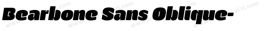 Bearbone Sans Oblique字体转换